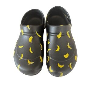 Rare Bistro Banana Print Crocs Men's 11 Worn Once Very Good Used Condition